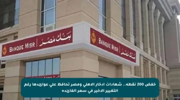 خفض 200 نقطة.. شهادات ادخار الأهلي ومصر تحافظ على عوائدها رغم التغيير الأخير في سعر الفائدة